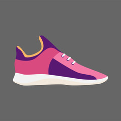 Modern sneaker for everyday wear. Vector illustration.