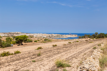Fototapeta na wymiar Delimara, Malta. East coast landscape