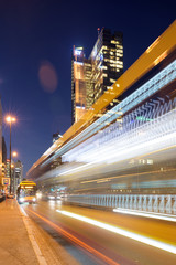 Warsaw central business district with the Rondo 1 Office building.