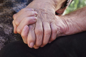 The hands of the elderly