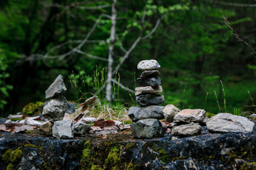 Steinskulptur Tovelsee Naturpark Impressionen Italien Lago di Tovel