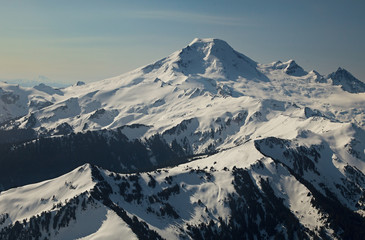 Mt Baker towering over the surrounding peaks in the North Cascade Mountains of Washington State