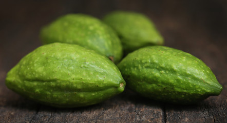 Green haritaki fruits