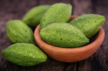 Green haritaki fruits