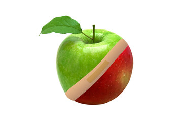 kırmızı yeşil elma