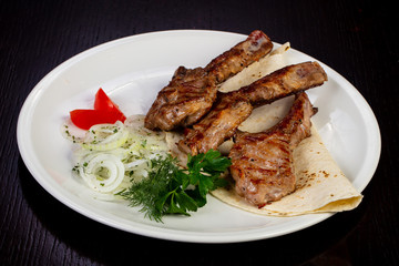 Delicious fried veal