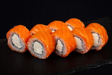 Japanese roll with salmon