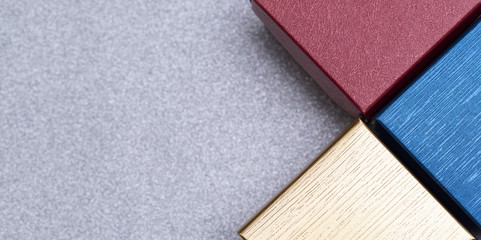 Christmas decorations on beautiful background with copy space