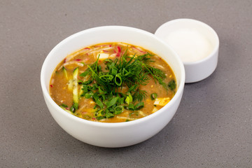 Okroshka with kvas