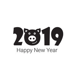 Happy New Year 2019 pig chines new year