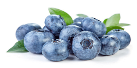 heap of blueberry fruits isolated on whtie background