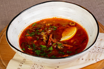 Traditional Solyanka soup