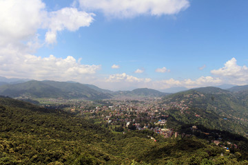 The view of Kathmandu Valley as seen from Dhulikhel after a short hike