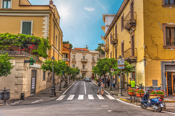 Sun shining over world famous Sorrento