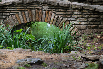 Stone Bridge Over Pond