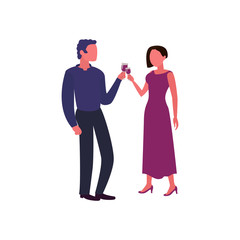 Fototapeta premium People met at the bar and drink wine and enjoy the evening