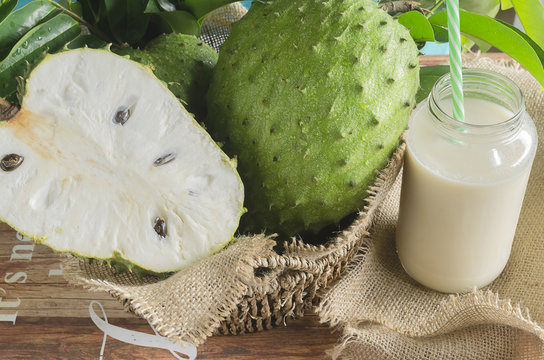 Soursop (also graviola, guyabano, and in Latin America, guanábana) is the fruit of Annona muricata, a broadleaf, flowering, evergreen tree