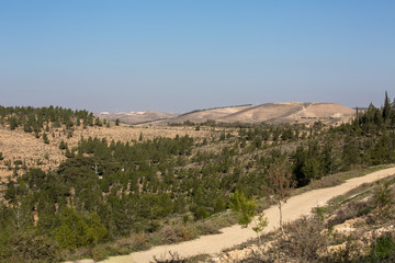 Fototapeta na wymiar View of soutern Hebron mountans, northern Ber Sheva, Israel