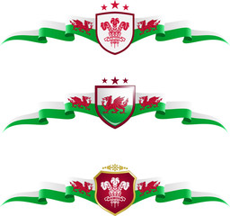 Wales Patriotic Banner Set