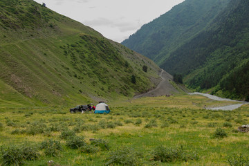 Camping in the mountains
