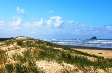 Panoramic View of Ninety Mile Beach, New Zealand
