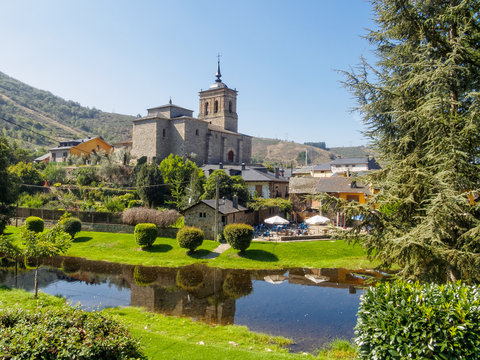 Church of San Nicolas de Bari on the banks of the Meurelo River - Molinaseca, Castile and Leon, Spain