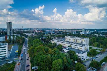 Katowice panorama miasta szpital