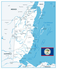 Belize White Color Map