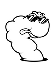 loch boden sonnenbrille cool wurm comic cartoon clipart design cool raupe regenwurm glücklich schlange klein ekelig regen
