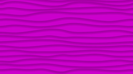 Abstract background of wavy lines with shadows in purple colors. With horizontal pattern repeat
