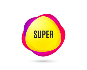 Super symbol. Special offer sign. Best value. Gradient sales tag. Abstract shopping banner. Template for design. Vector