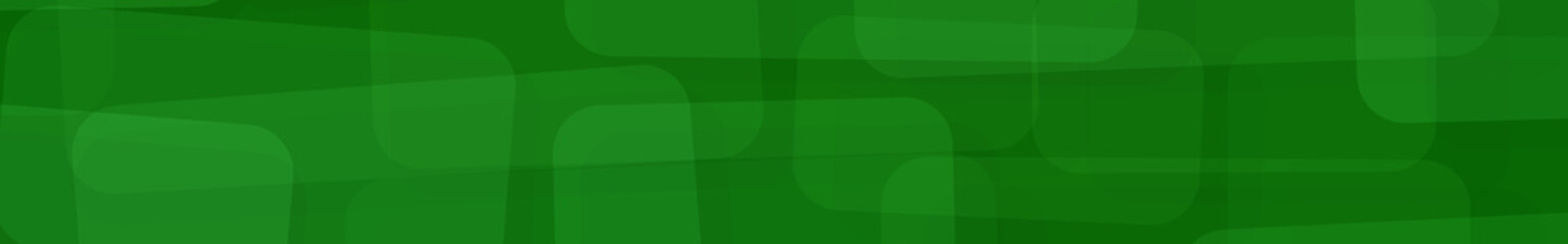 Abstract banner of translucent rectangles with rounded corners in green colors