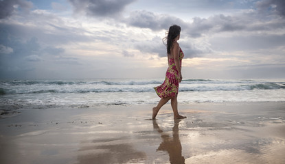 woman on the beach