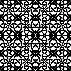 Vector seamless black and white pattern