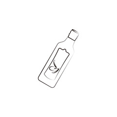 Bottle olive oil icon. Element of oil icon for mobile concept and web apps. Hand drawn Bottle olive oil icon can be used for web and mobile
