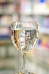 Glass of water closeup