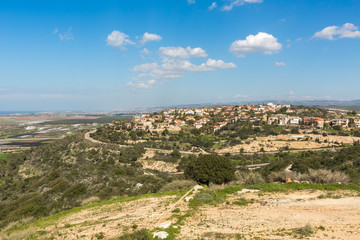 Fototapeta na wymiar panoramic view of Zichron Ya'akov Israel