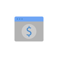 Browser, dollar, ecommerce, money, online payment two color blue and gray icon