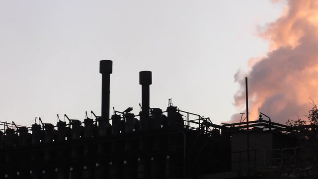 Air pollution. Coking. 4K, UHD, 50p, Cinematic,Closeup, 						