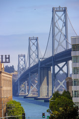 Naklejka premium View of San Francisco Bay Bridge