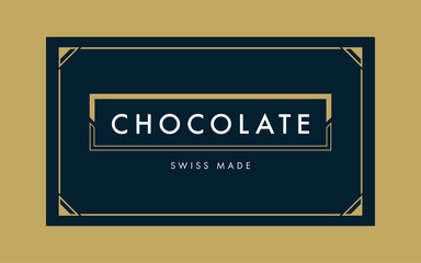 Art Deco Gift & Business Card Template on the Gold Background