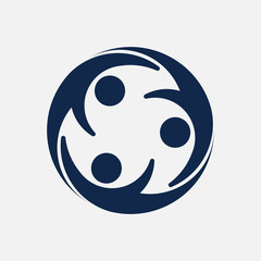 Teamwork of Three 3 Persons Friendship or Partnership