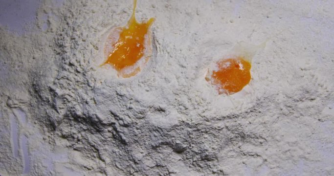 Eier Mehl Slowmotion