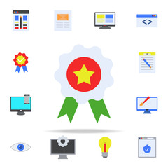 digital certificate colored icon. Programming icons universal set for web and mobile