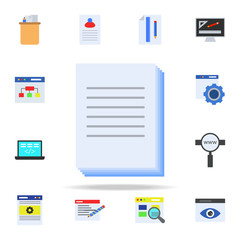 sheets colored icon. Programming icons universal set for web and mobile
