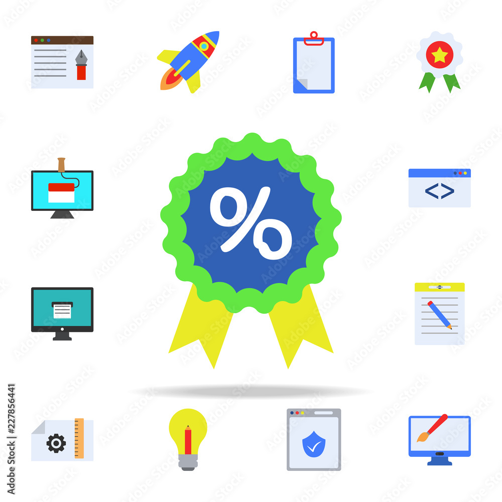 Poster discount sign colored icon. programming icons universal set for web and mobile