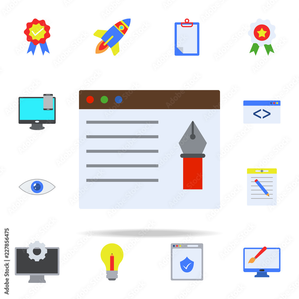 Poster email colored icon. programming icons universal set for web and mobile