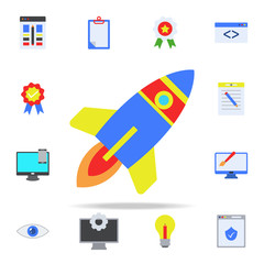 landscape in the laptop colored icon. Programming icons universal set for web and mobile