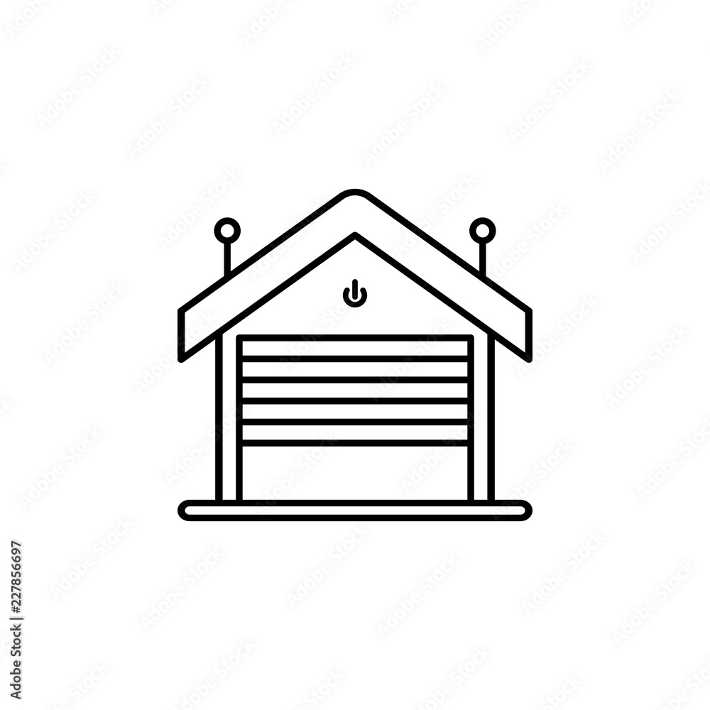 Aufkleber home automation icon. element of smart house icon for mobile concept and web apps. thin line home au