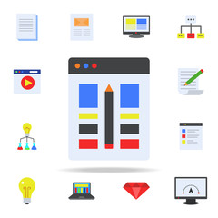definition of drawing angles colored icon. Programming icons universal set for web and mobile